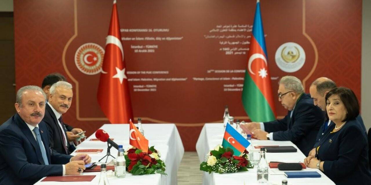 TBMM Başkanı Şentop, Azerbaycan Milli Meclis Başkanı Sahiba Gafarova ile görüştü