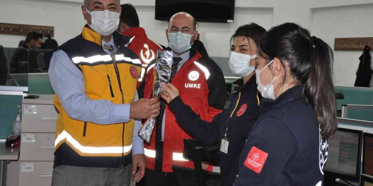 Karaman’da acil sağlık personeli ödüllendirildi