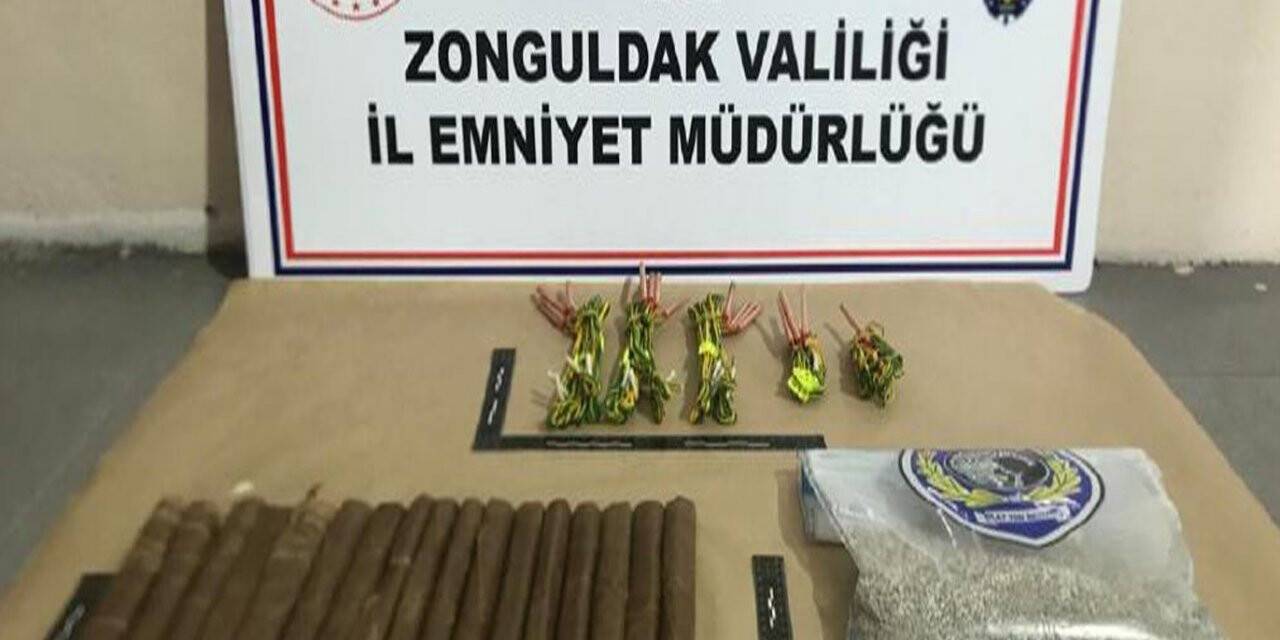 Ereğli polisinden operasyon: 2 kilo uyuşturucu ve dinamit ele geçirildi