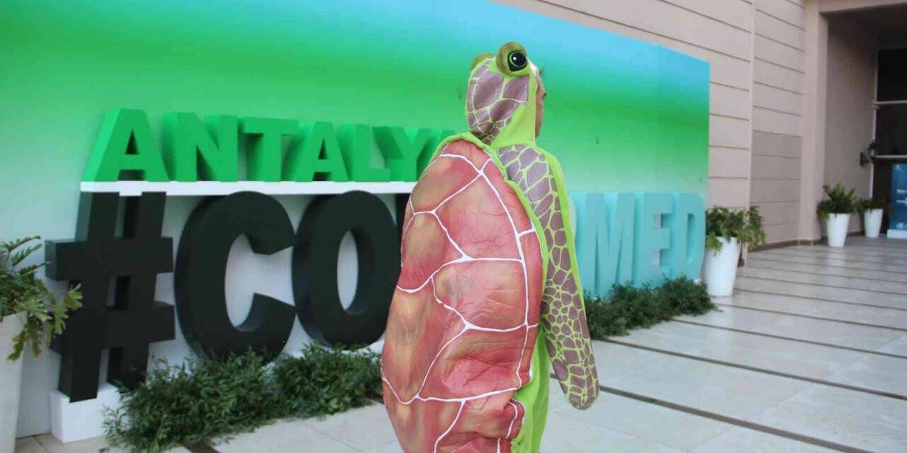 Deniz kaplumbağası kostümü ile COP 22’de farkındalık oluşturmaya çalıştı