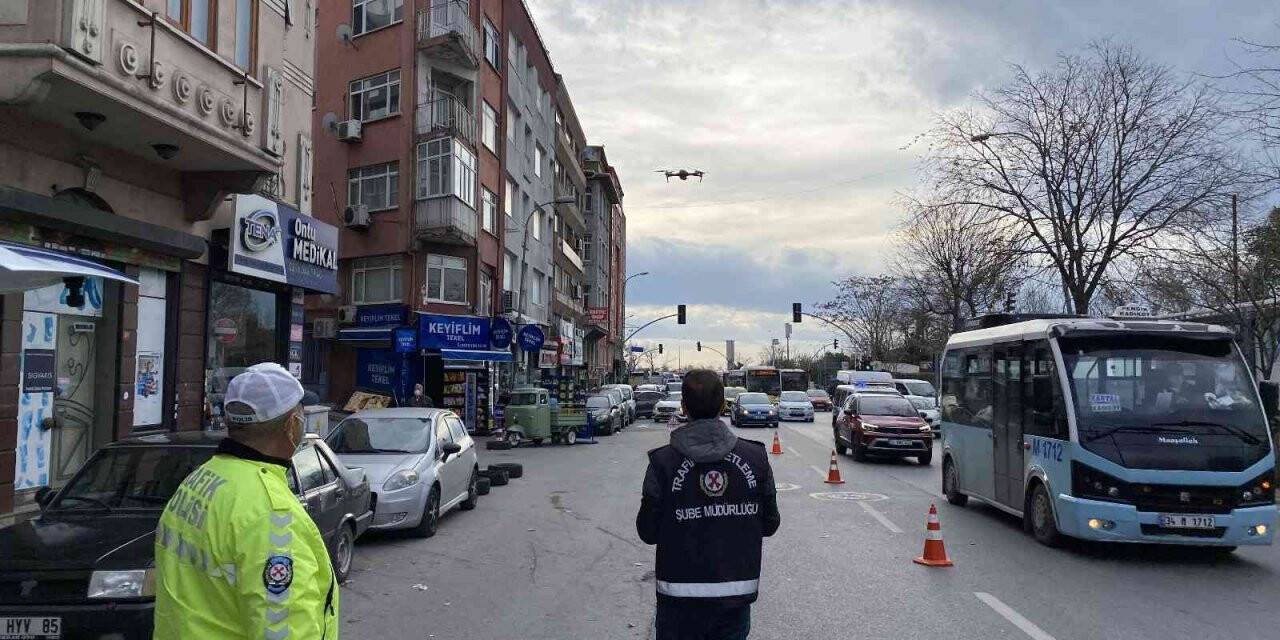 Kadıköy’de drone destekli denetimde kırmızı ışık ihlaline ceza yağdı