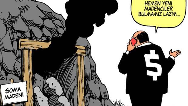 Brezilyalı karikatüristten Türkçe Soma karikatürü