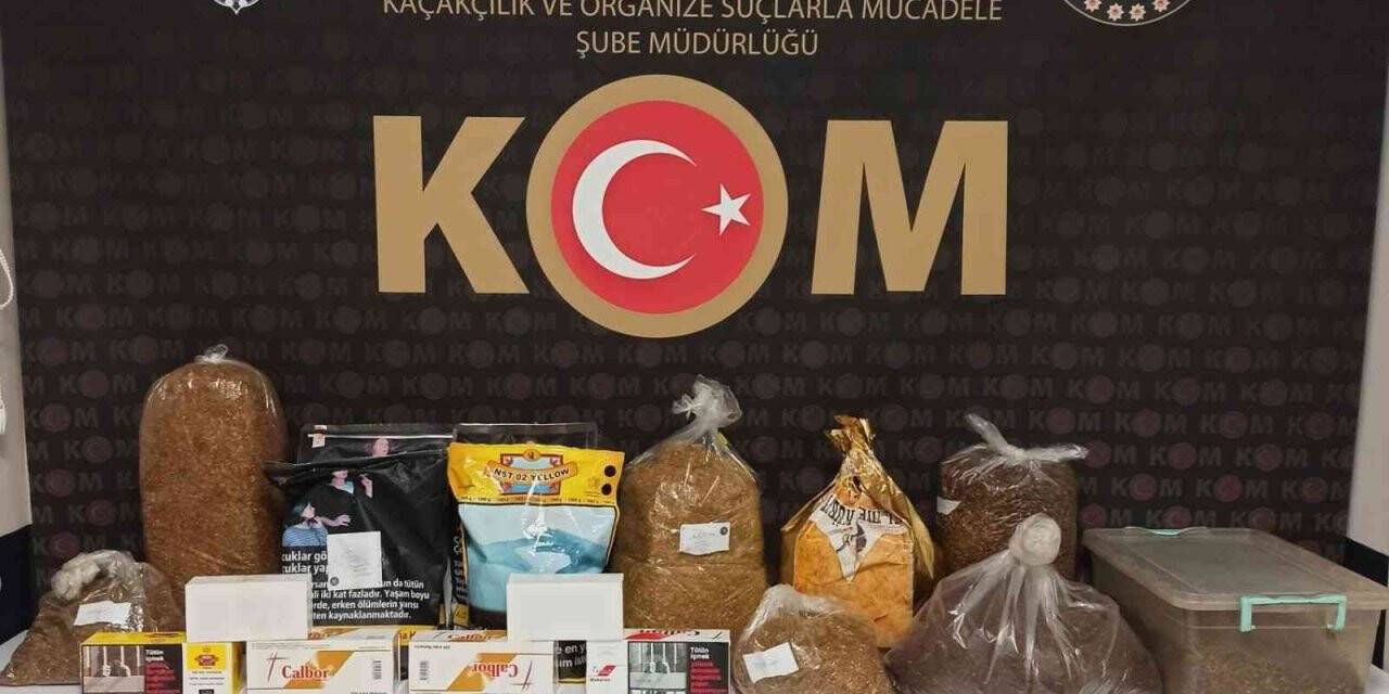 Polisten kaçak tütün satan iş yerine baskın