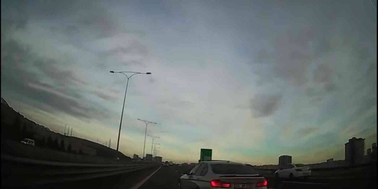 Ankara’da bir sürücü makas atarak trafiği tehlikeye soktu