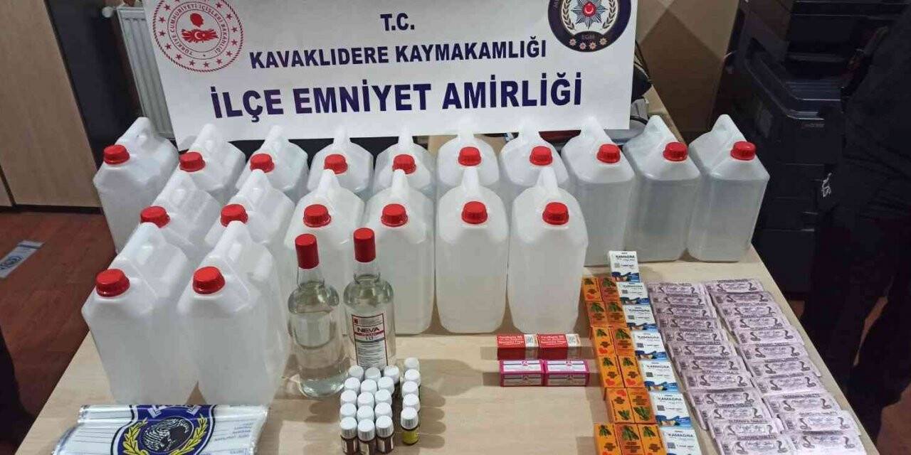 Kavaklıdere’de 87 litre etil alkol ele geçirildi