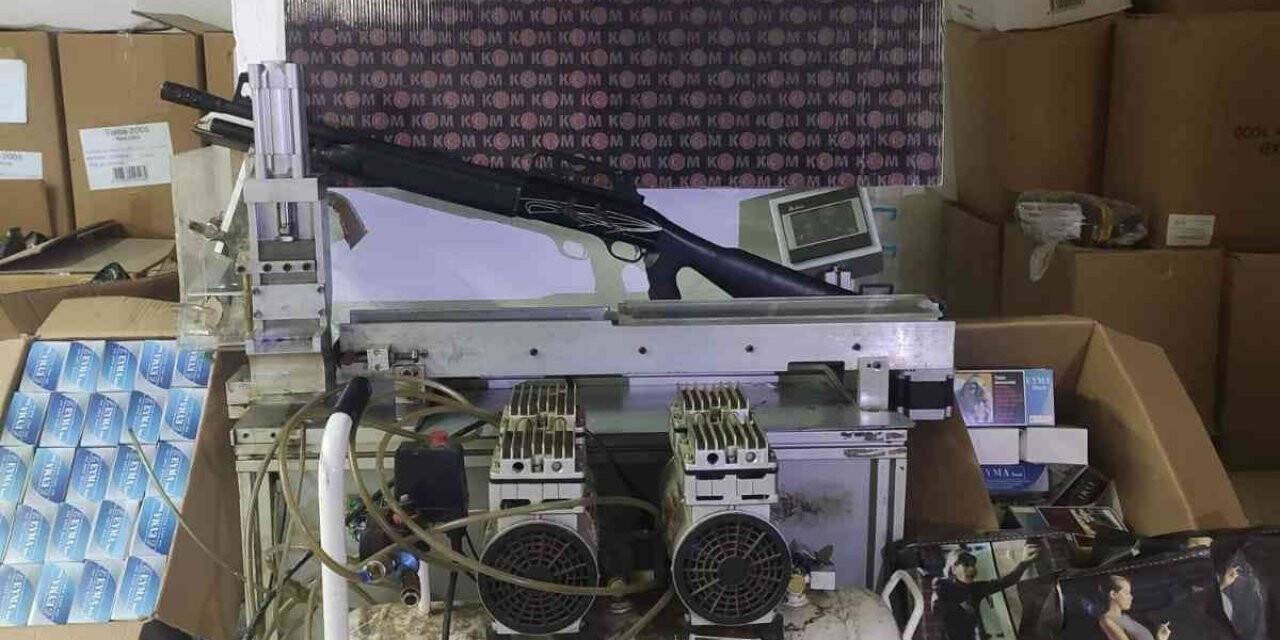 Besi çiftliğini kaçak sigara imalathanesine çeviren şahıs gözaltına alındı