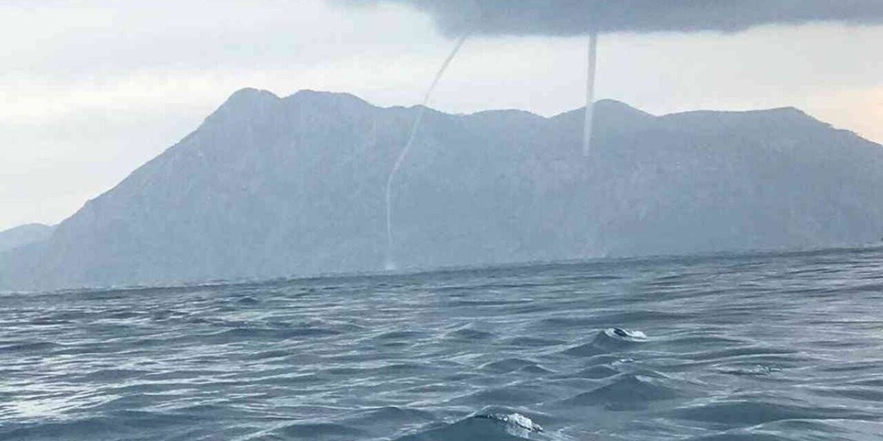 Antalya’da denizde çıkan hortumlar korkuttu