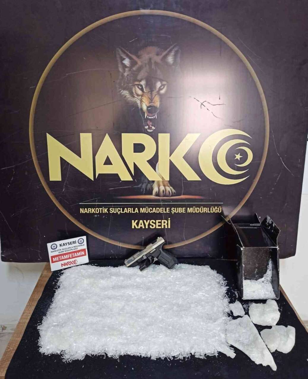 Kayseri’de 3 kilogram metamfetamin ele geçirildi