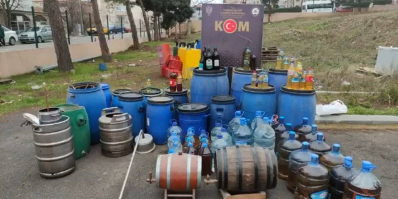 Yılbaşı öncesi dev operasyon: 1 ton 270 litre sahte içki ele geçirildi