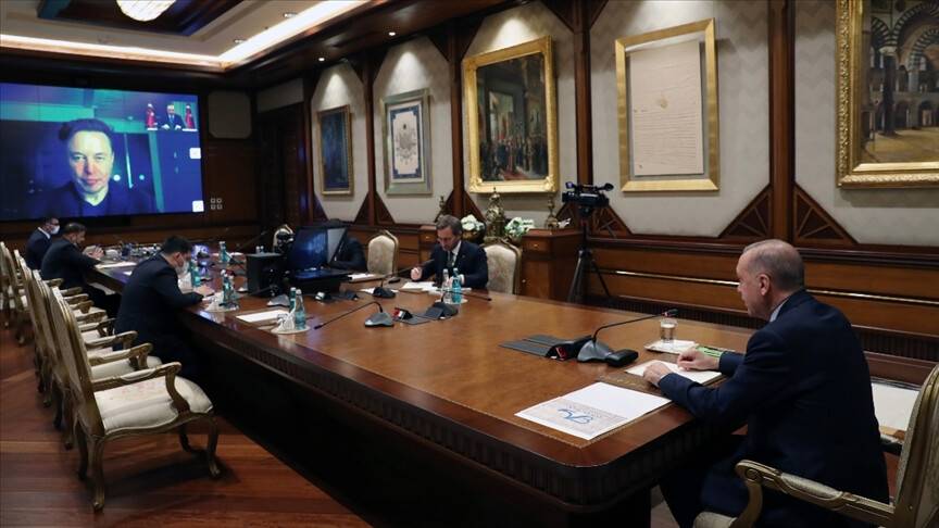 Cumhurbaşkanı Erdoğan, Tesla ve SpaceX'in kurucusu Musk ile video konferans görüşmesi gerçekleştirdi