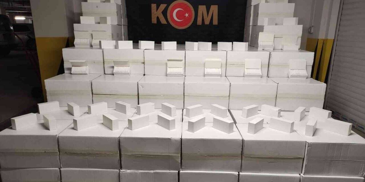5 milyon 634 bin dal bandrolsüz kaçak makaron ele geçirildi