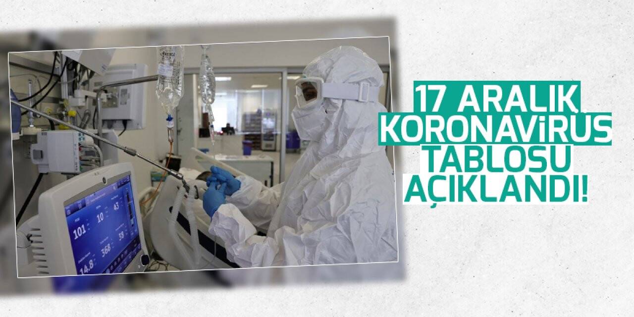 17 Aralık koronavirüs tablosu açıklandı!