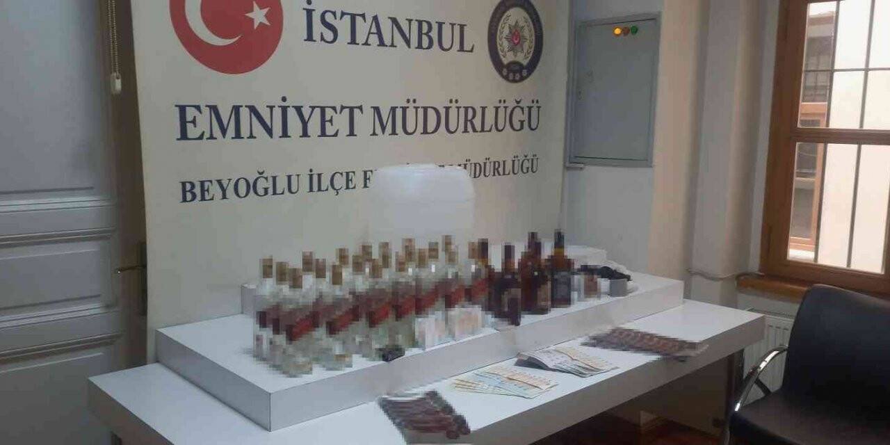 Beyoğlu’nda tekel bayilerine şok baskın: Çok sayıda sahte alkol ele geçirildi