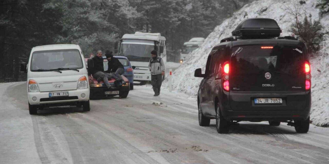 Kazdağları’nda kar çileye döndü