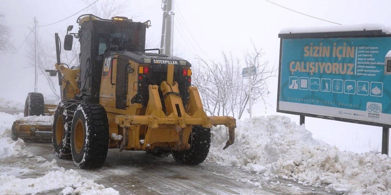 Nilüfer’in yükseklerinde kar mücadelesi