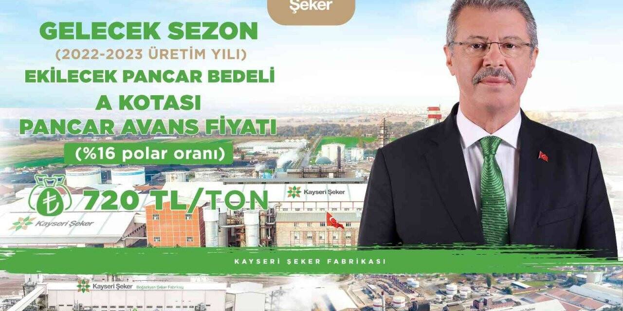Kayseri Şeker 16 polar pancar bedeli avans fiyatına yüzde 71.42 zam yaptı
