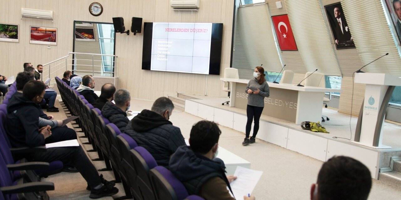 Başiskele Belediyesi personeline yüksekte çalışma eğitimi