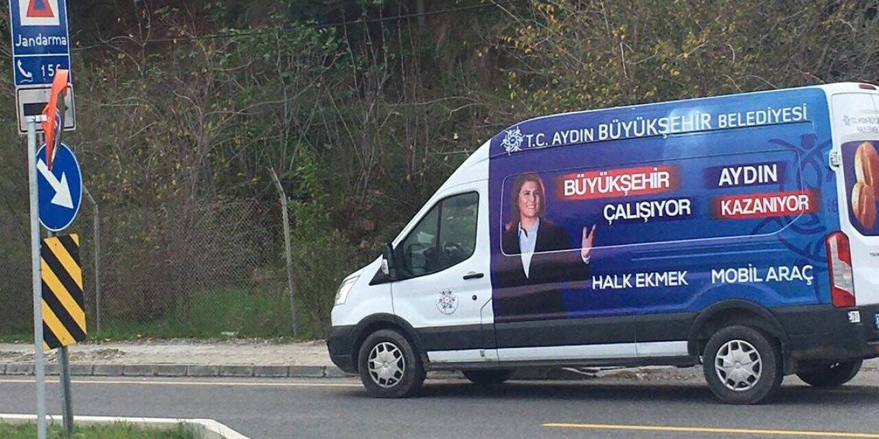 Aydın Büyükşehir’in Halk Ekmek aracına saldırı