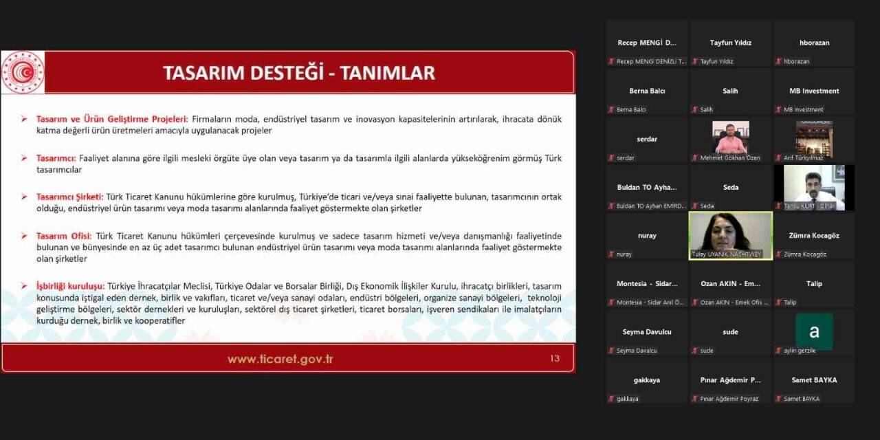 Dış Ticaret Bilgilendirme seminerleri online olarak gerçekleştirildi