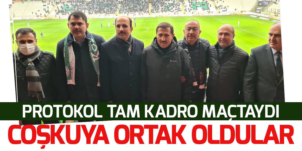 Konyaspor maçında protokol tribündeydi