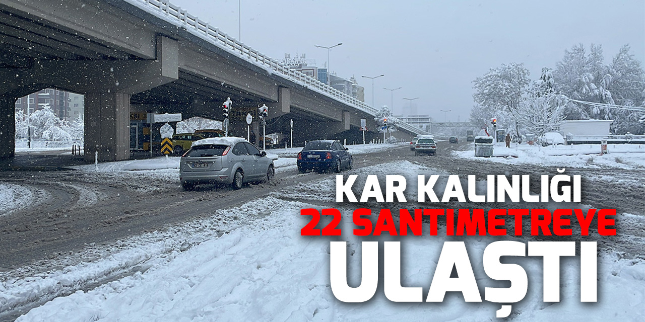 Konya'da kar kalınlığı 22 santimetreye ulaştı