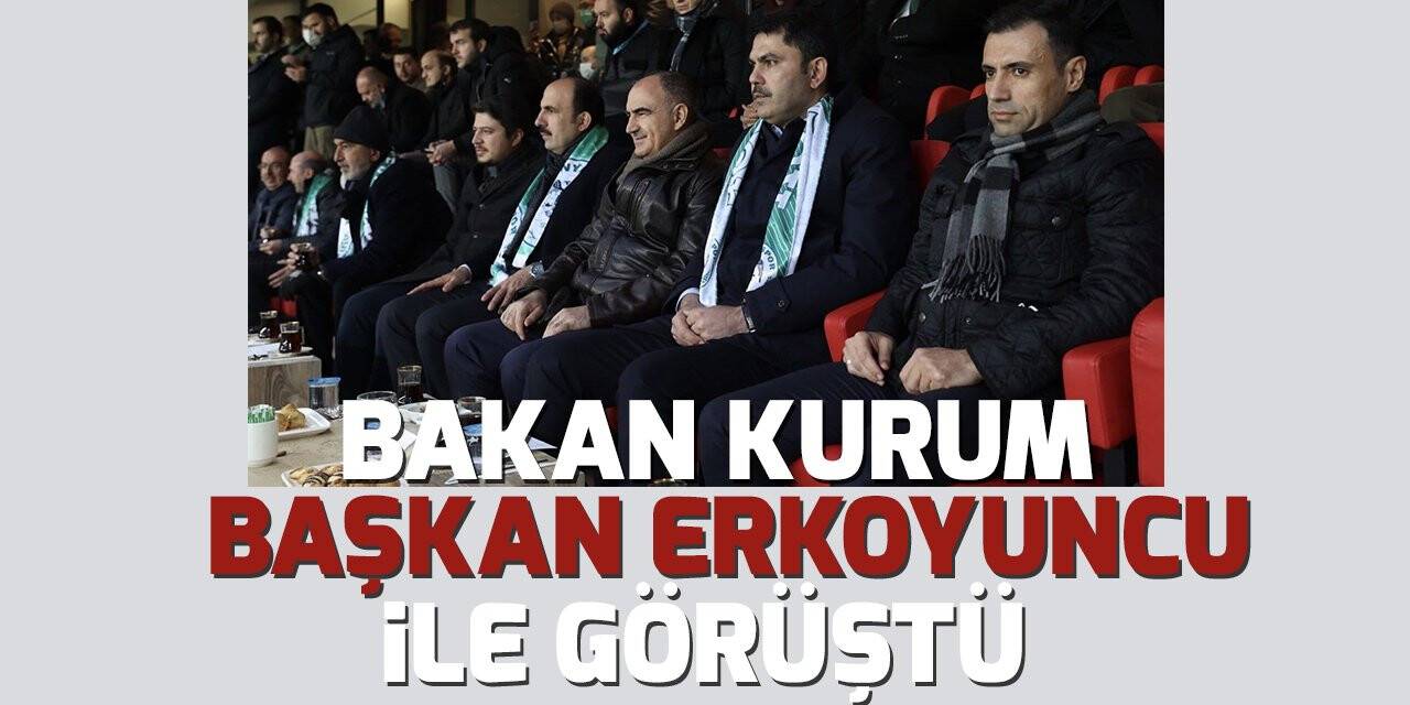 Bakan Kurum Pankobirlik Başkanı Erkoyuncu ile bir araya geldi