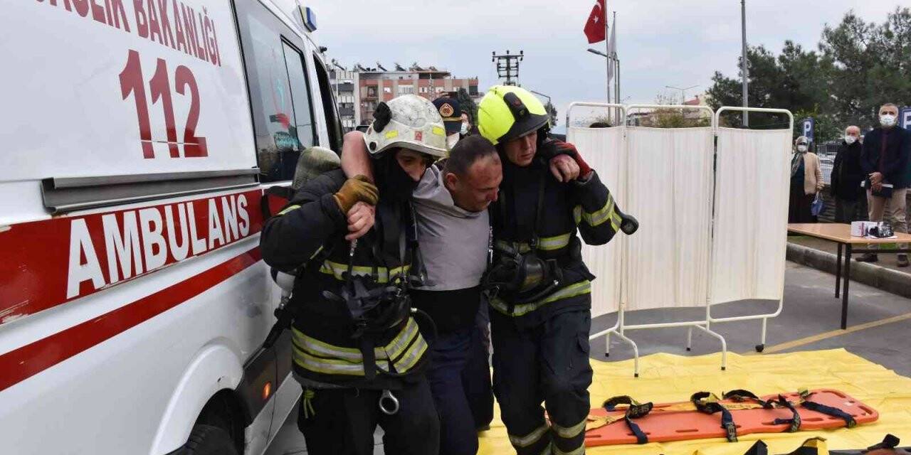 Aydın’daki tatbikat gerçeğini aratmadı