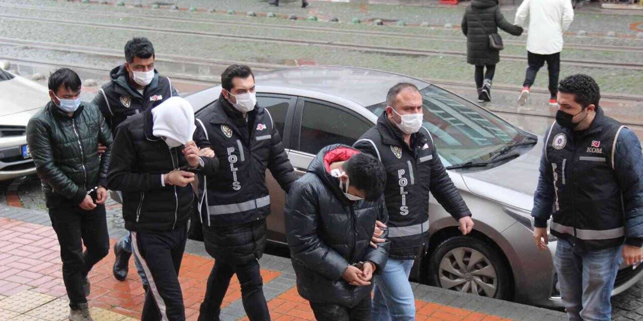 Depoyu kaçak içki üretim hanesine çeviren şüpheliler adliyeye sevk edildi