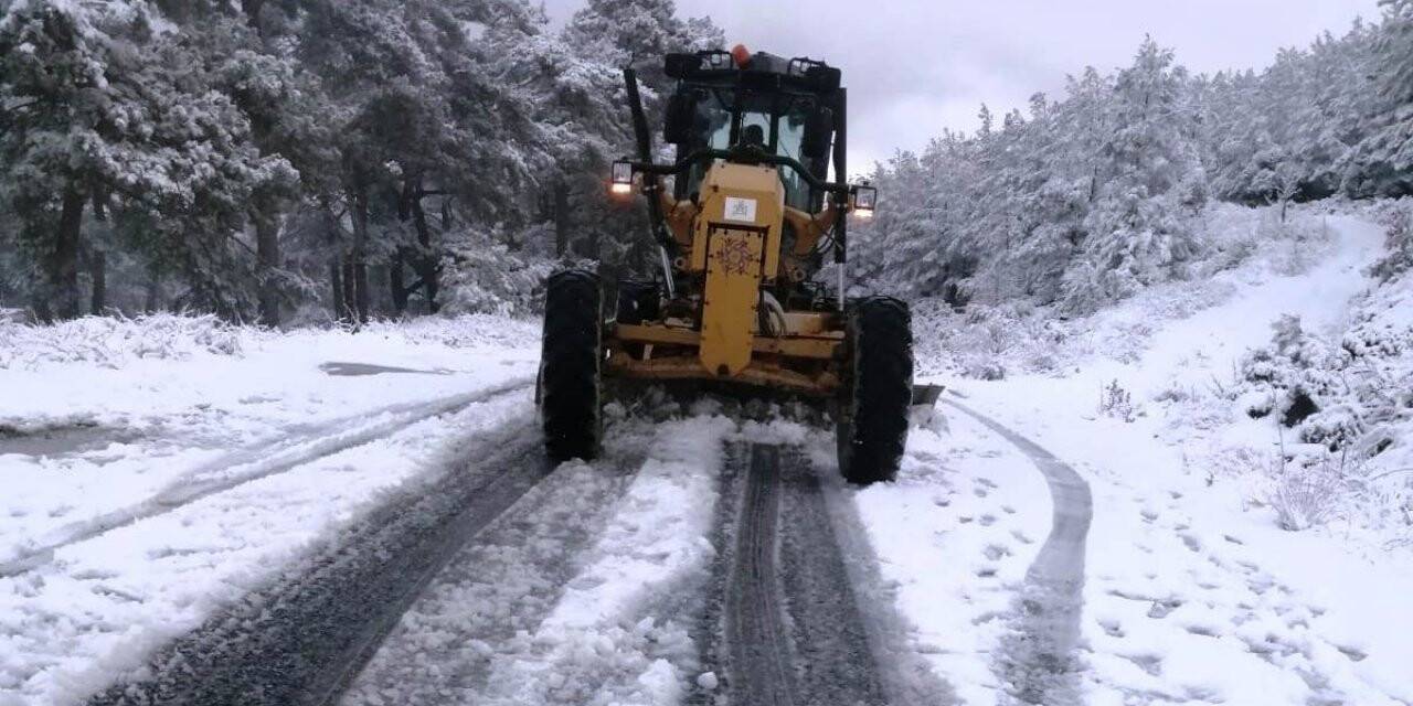 Aydın’da kar yağışı etkili oldu