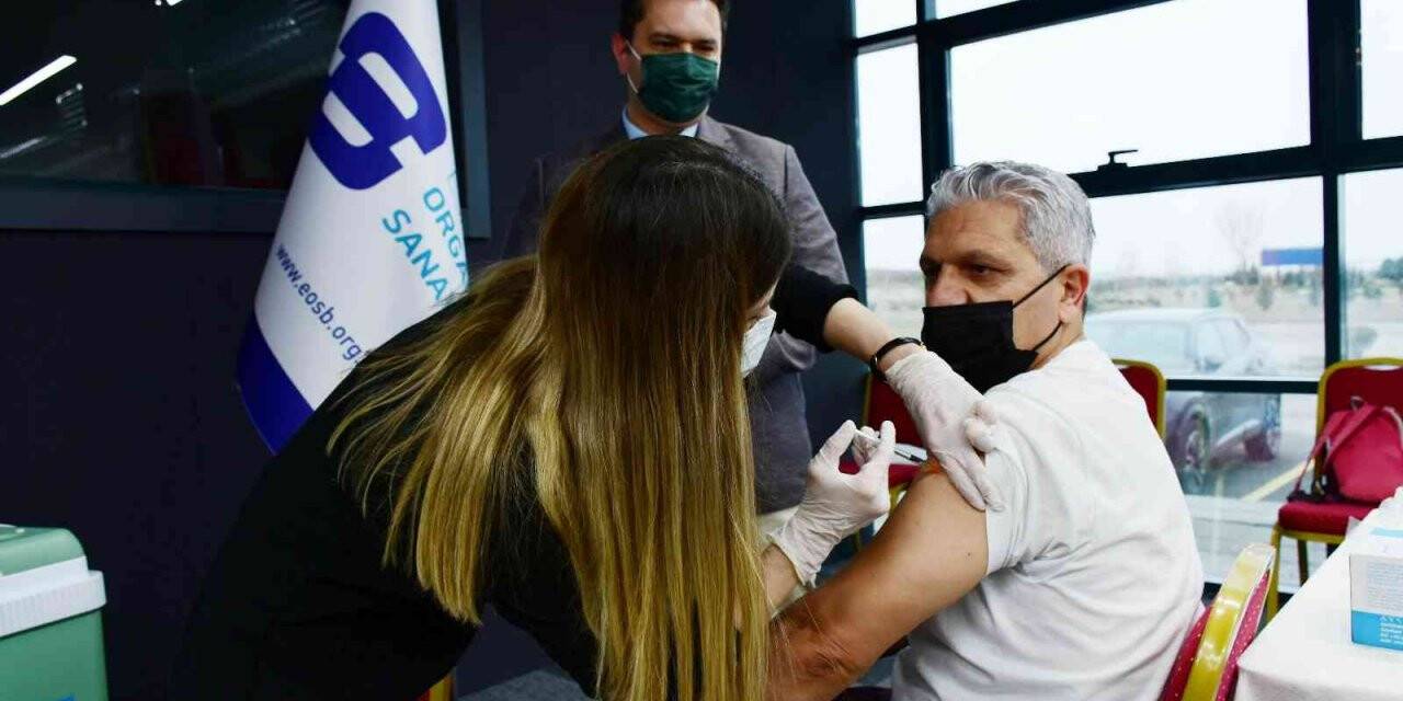 Eskişehir OSB’deki aşı çalışmasına yoğun talep