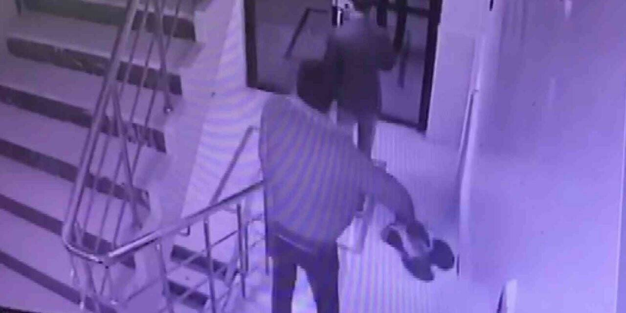 Ayakkabı hırsızları kameraya yakalandı