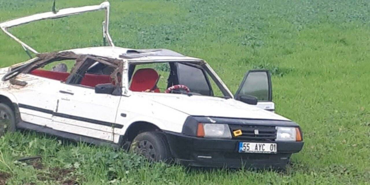 Samsun’da otomobil takla attı: 2 yaralı