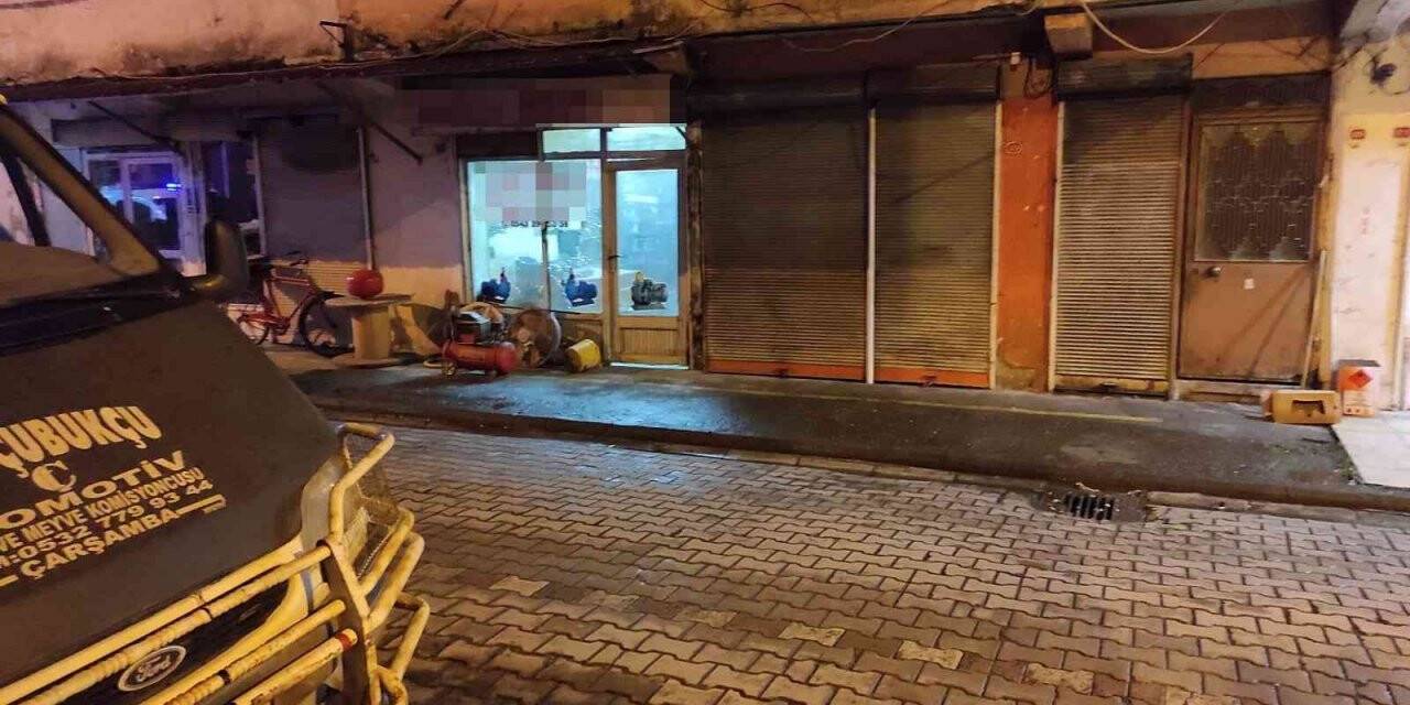 Çarşamba’da iş yeri kurşunlandı