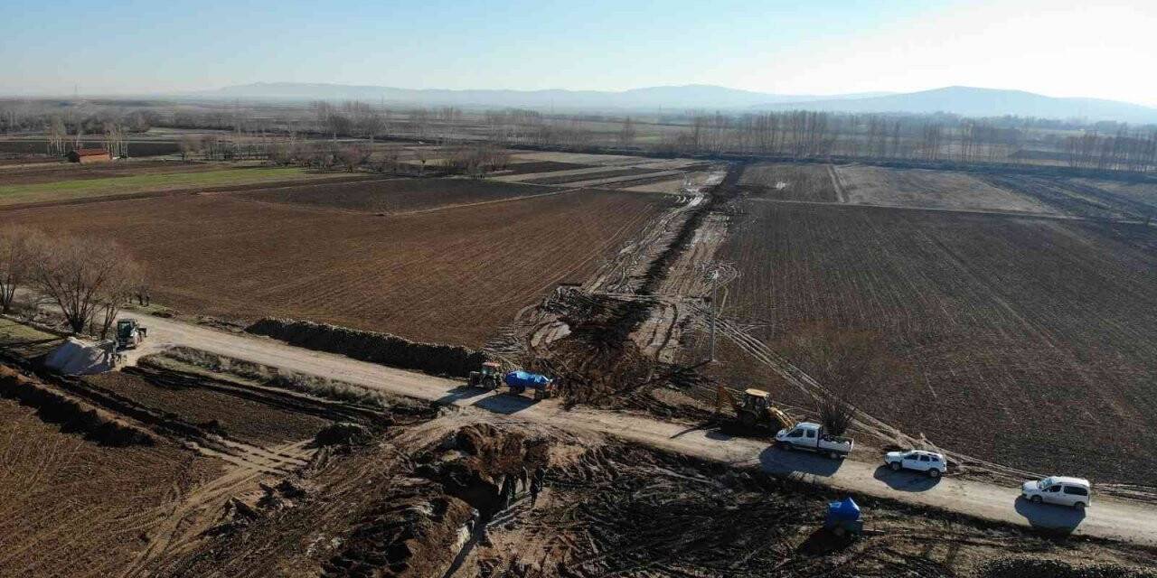 Kütahya Beşkarış Sulaması 3. Kısım’da çalışmalar aralıksız devam ediyor