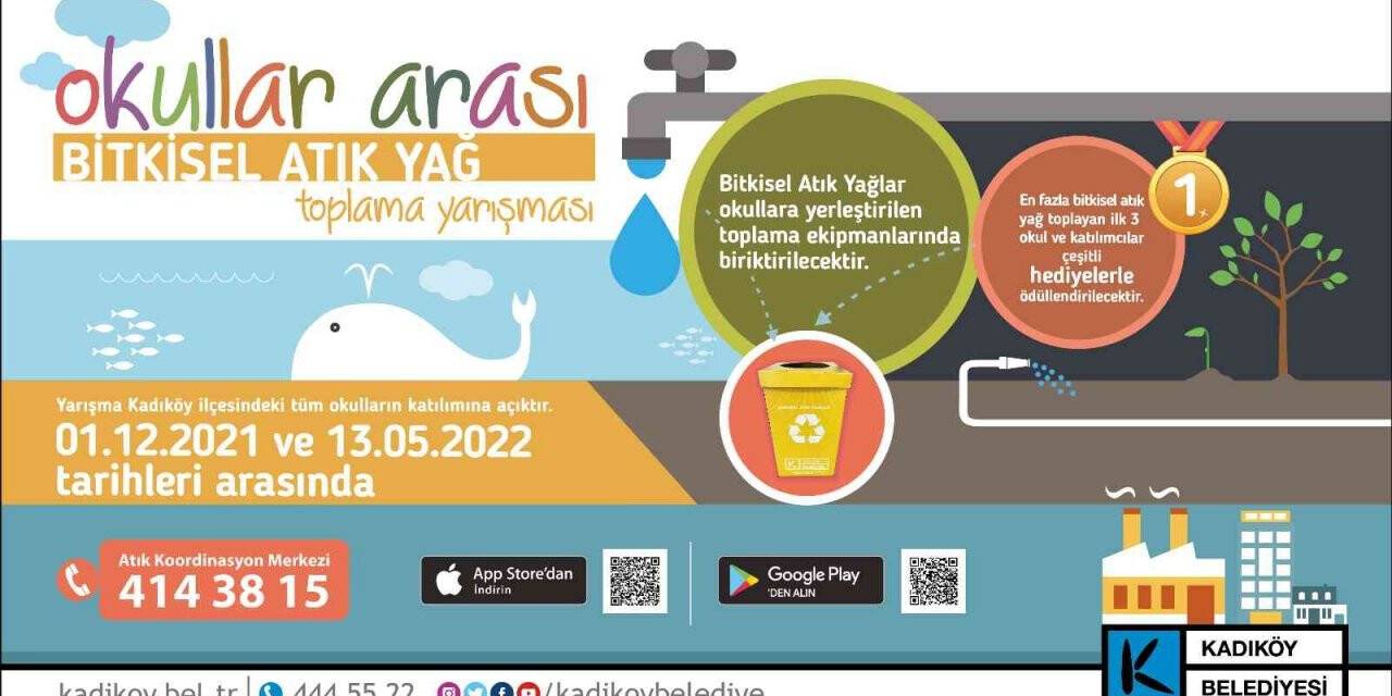 Okullar arası bitkisel atık yağ toplama yarışması başladı