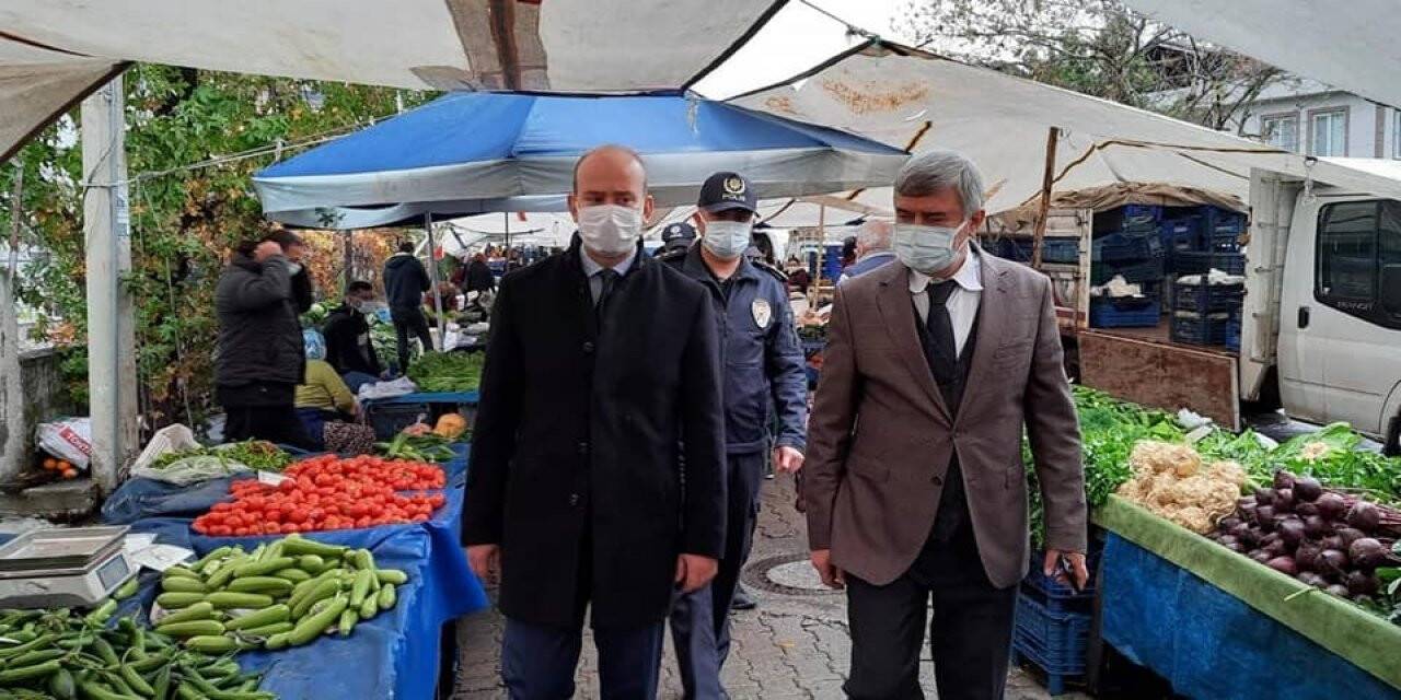 Kaymakam Maslak, pazarda vatandaşların sorunlarını dinledi