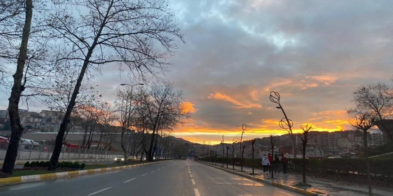 Zonguldaklılar güne gökkuşağı ile uyandı