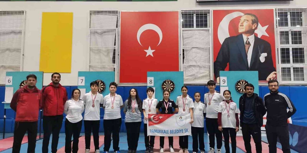 Pamukkaleli dartçılardan 18 madalya