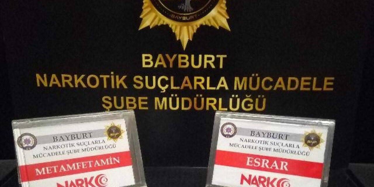 Bayburt’ta bir miktar uyuşturucu ele geçirildi