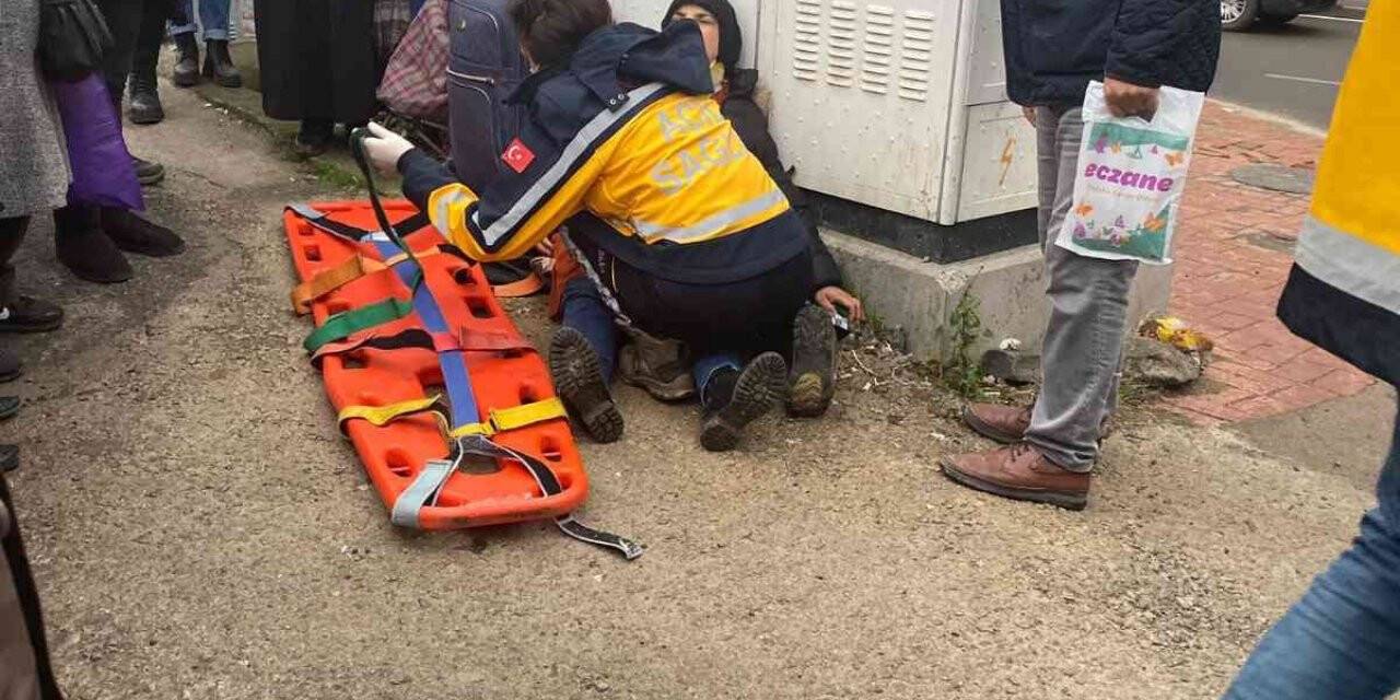 Yolcu minibüsü kadına çarptı