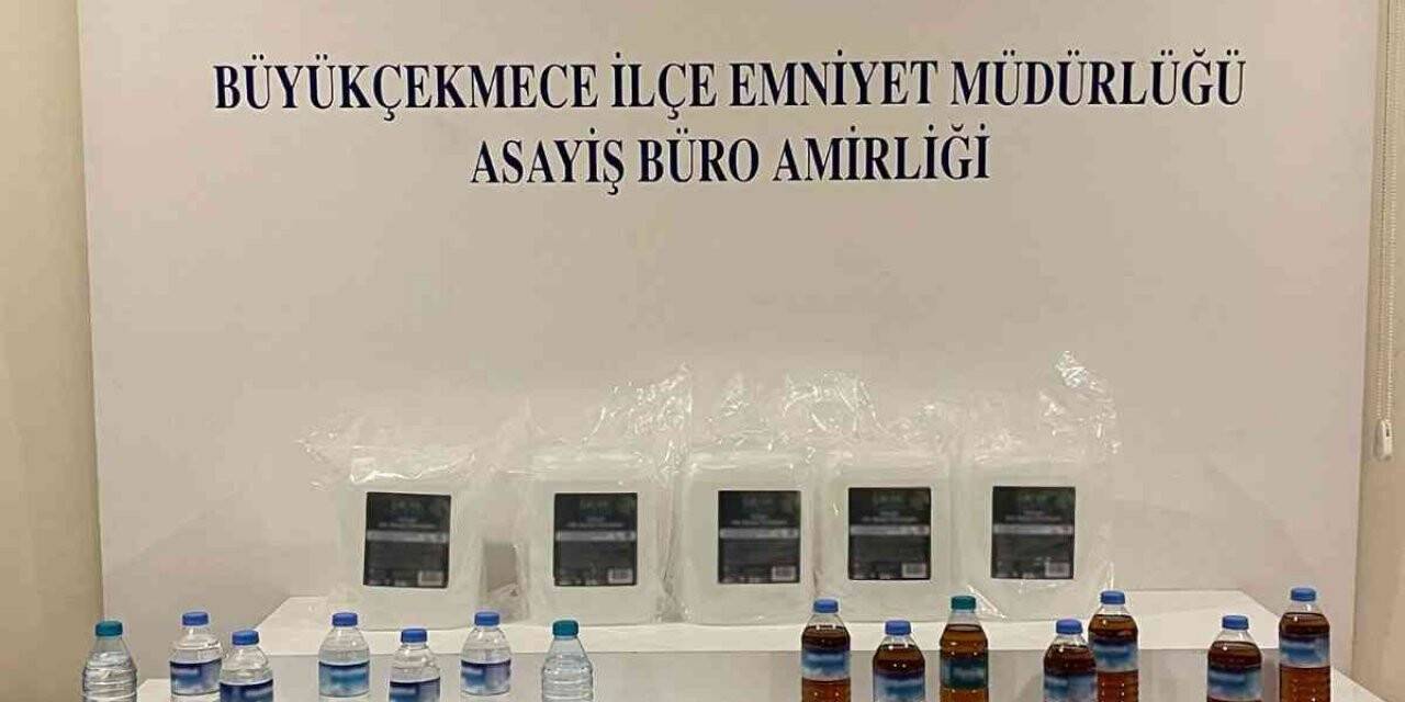 Büyükçekmece’de sahte alkol operasyonu