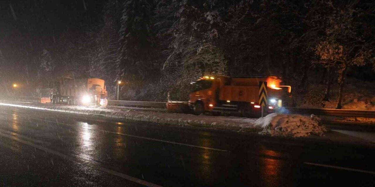 Bolu Dağı’nda kar yağışı yeniden başladı