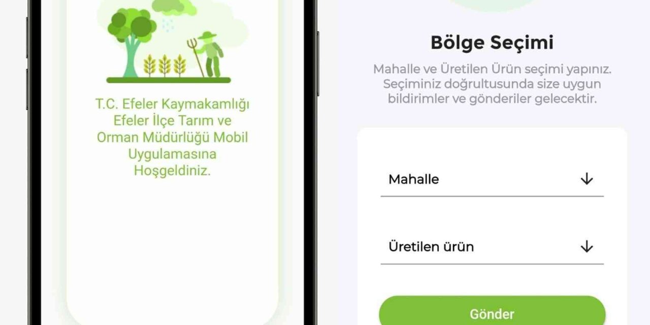 Aydınlı çiftçilere mobil uygulama