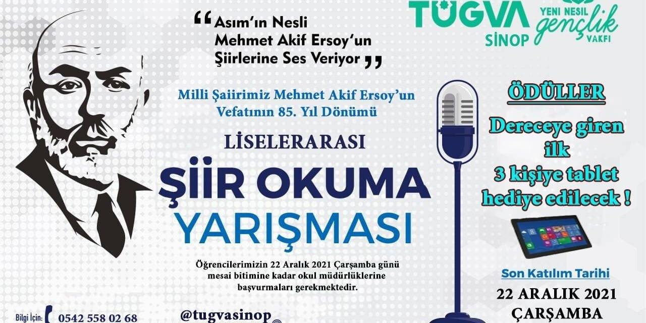 Sinop’ta Mehmet Akif Ersoy temalı şiir yarışması düzenlenecek