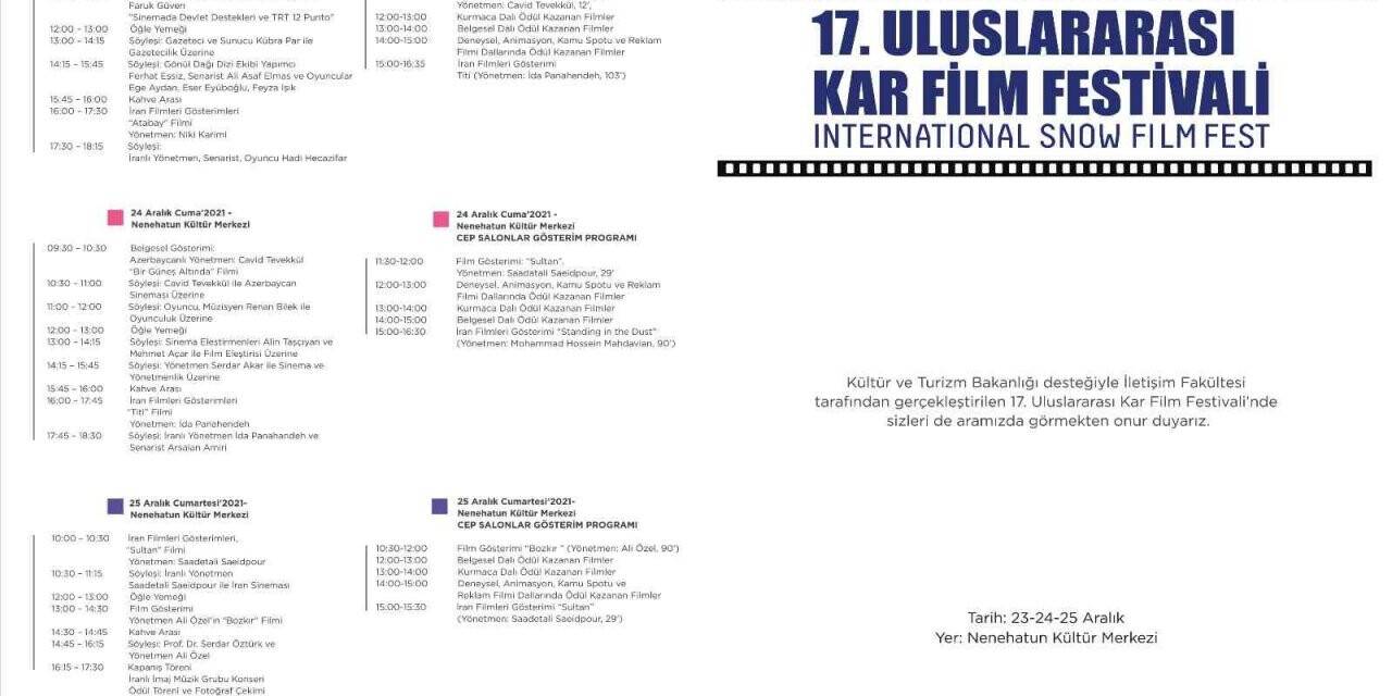 Uluslararası Kar Film Festivali’nin 17’ncisi başlıyor