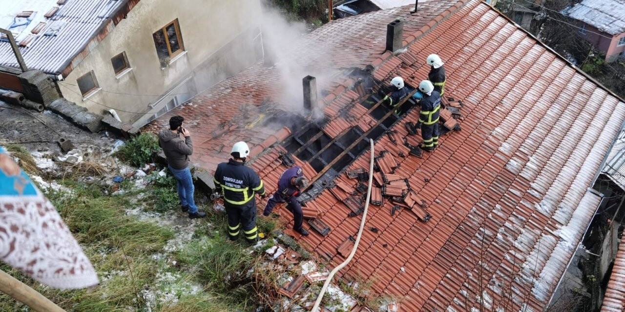 Zonguldak’ta ikamet yangını korkuttu