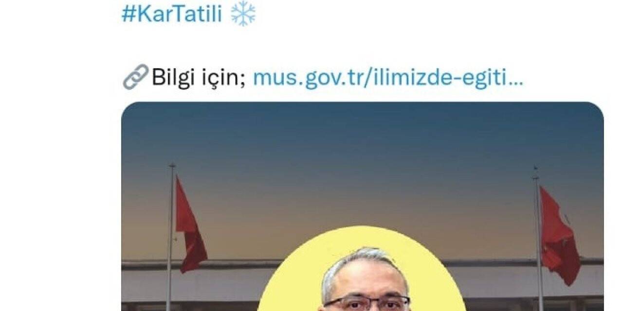 Muş’ta eğitime bir gün ara verildi