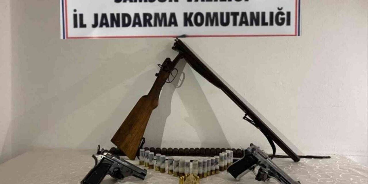 Samsun’da kaçak silah operasyonu
