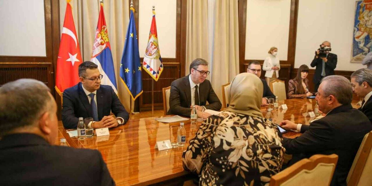 TBMM Başkanı Şentop, Sırbistan Cumhurbaşkanı Vuçiç ile görüştü