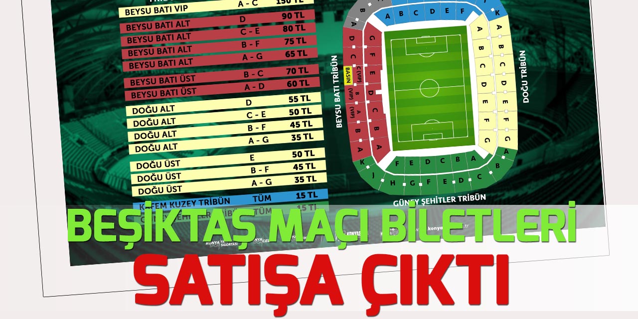 Konyaspor-Beşiktaş maçı biletleri satışa çıktı